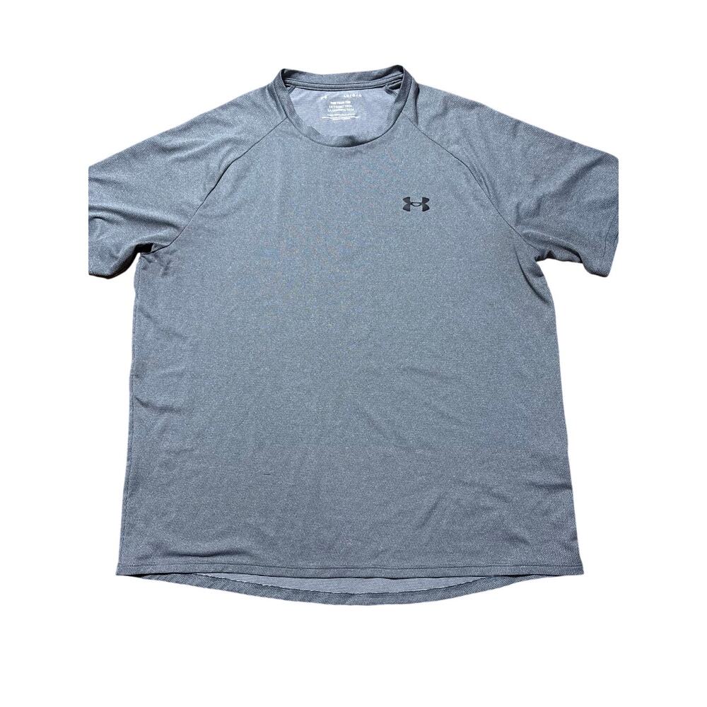 Under Armour Womens L Grey Lightweight Breathable Tech Tee Shirt